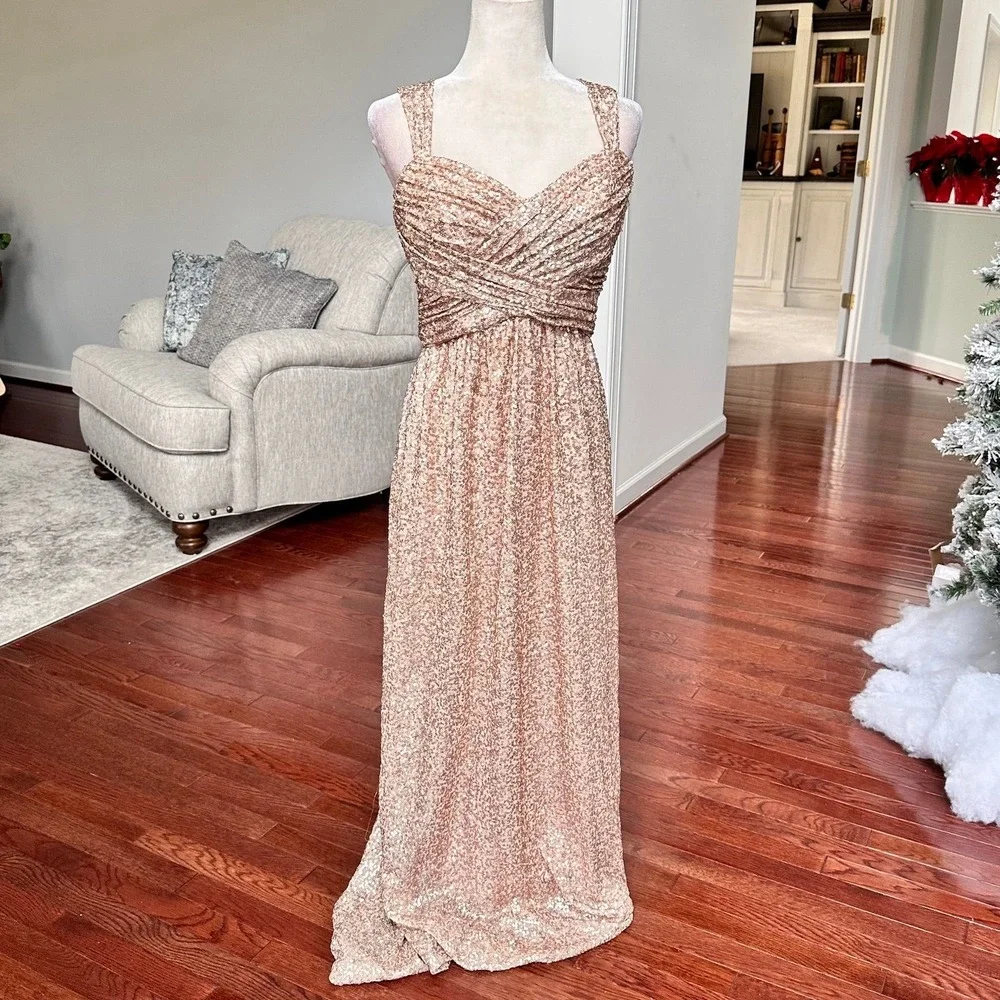 brown floral long sleeve maxi dress Baltic Born Womens Agnes Satin | featuring a chocolate brown Color:Light Green Leaves 5 Last Minute Black product-material_Polyester